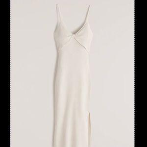 Abercrombie Twist-front Elevated Knit Midi Dress